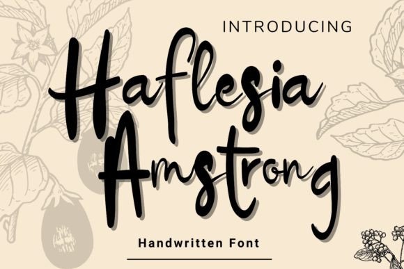 Haflesia Amstrong Font: A Bold, Subtle Handwriting Style