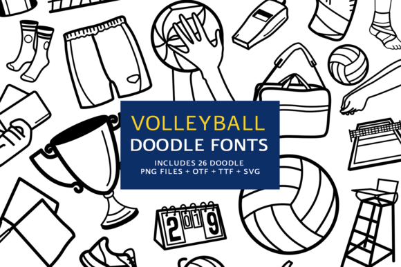 Infuse Your Designs with Energetic Fun Using the Volleyball Doodle Font