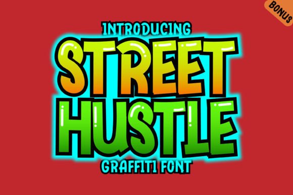 Street Hustle Font: Bold Graffiti Style for Headlines